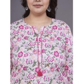 Tissu Cotton Printed Kurti With Palazzo Womens Stitched Salwar Suit - Pink ( Pack of 1 ) - None