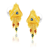 Drashti Collection Golden Stud Earrings ( Pack of 1 ) - Golden