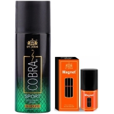 ST.JOHN Cobra Sport 150ml & Magnet 10ml Deodorant Spray & Perfume for Men (160ml) Pack of 2