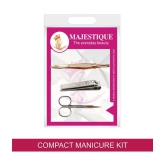 Majestique Grooming Kit 3Pc Set Scissors, Slanted Plucker, And Nail File Color May Vary