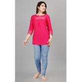 Smien - Pink Rayon Womens Ethnic Tunic ( Pack of 1 ) - None