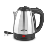 Milton Go Electro 2.0 Stainless Steel Electric Kettle, 1 Piece, 2000 ml, Silver | Power Indicator | 1500 Watts | Auto Cut-off | Detachable 360 Degree Connector | Boiler for Water - Silver