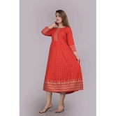 SIPET - Red Rayon Womens Anarkali Kurti ( Pack of 1 ) - None