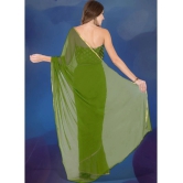 clafoutis Chiffon Solid Saree With Blouse Piece - Olive ( Pack of 1 ) - Olive