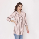 Women's Printed Short Kurti - White Assorted 3XL