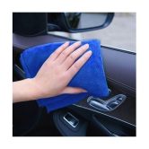 INGENS - Blue Microfiber Cloth For Automobile ( Pack of 4 )