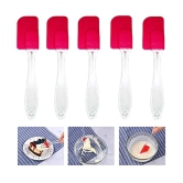 Nidy® Silicone Half Spatula Heat Resistant- for Cream Cheese/Creamer/Silicone Spatula/Non-Stick Silicone Spatula Kitchen Tool for Cooking, Baking and Mixing 5Pcs