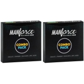 MANFORCE Combo Pack Chocolate Strawberry Coffee Black Grapes Melon Condom  20 Pcs x Pack of 2