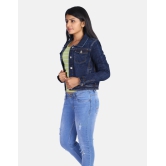 Women mid Blue Solid  Denim Jacket-L