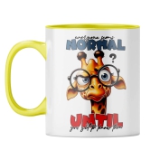 Everyone Seems Normal Coffee Mug-Yellow