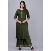 MAUKA - Green Straight Rayon Women's Stitched Salwar Suit ( Pack of 1 ) - None