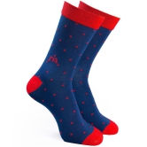 Man Arden - Navy Blue Cotton Men's Mid Length Socks ( Pack of 1 ) - Navy Blue