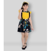 Naughty Ninos - Yellow & Black Polyester Girls A-line Dress ( Pack of 1 ) - None