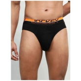 Jockey FP02 Men Super Combed Cotton Rib Solid Brief with Ultrasoft Waistband - Black (Pack of 2) - None