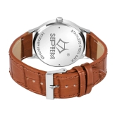 Septem Brown Leather Analog Mens Watch