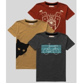 HELLCAT - Brown Cotton Blend Boy's T-Shirt ( Pack of 3 ) - None