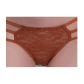 Madam - Brown Lace Self Design Womens Bikini ( Pack of 1 ) - None