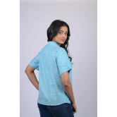 Top for women stylish western wear and trending and daily wear and party wear Sky Blue Colour V-Neck Top (OTL-TPS1048)-Blue / XXL