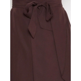 Women Grey & Coffee Brown Solid Top with Skirt