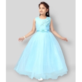 Aarika Net Gown For Girls ( Pack of 1 , Turquoise ) - None