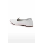 Mens White Leather Formal Slip-ons