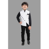 DKGF Fashion - White Cotton Blend Boys Shirt & Jeans ( Pack of 1 ) - None