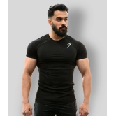 Fuaark - Black Polyester Regular Fit Mens Sports T-Shirt ( Pack of 1 ) - M