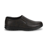 UrbanMark Men Comfortable Round-Toe Faux Leather Slip On Formal Shoes- Brown - None