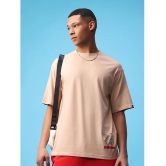 Bewakoof - Brown Cotton Oversized Fit Mens T-Shirt ( Pack of 1 ) - None