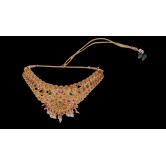 Gold-plated copper alloy traditional choker necklace set