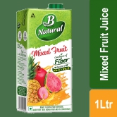 B Natural Mixed Fruit - Rich In Fibre, Vitamin C & E, 100% Indian Fruit & 0% Concentrate, 1 L Carton