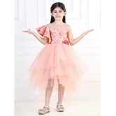 Toy Balloon Kids Peach Net Girls Frock ( Pack of 1 ) - None