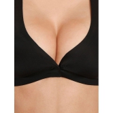 ILRASO - Black Satin Removable Padding Women's Plunge Bra ( Pack of 1 ) - None