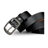 Loopa - Black Leather Mens Formal Belt ( Pack of 1 ) - None