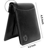 samtroh - Leather BLACK Mens Regular Wallet ( Pack of 1 ) - Black