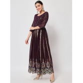 Estela - Wine Georgette Women's Anarkali Kurti ( Pack of 1 ) - None