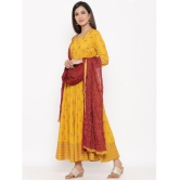 KIPEK - Mustard Rayon Women''s Anarkali Kurti ( Pack of 1 ) - None