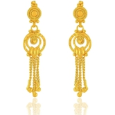 LUV FASHION Golden Drop Earrings ( Pack of 1 ) - Golden