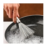 Bhavyta Dishwashing Cleaning Brush Steel Wool Scrubber Dishwash Bar Stainless Steel Pots Pans Cleaning Brush 200 g