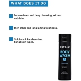 Ustraa Body Wash - Taurine - 200 ml - Menthol cooling, Energizing freshness & no post-shower dryness, intense foaming without sulphates