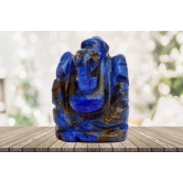 Lapis Lazuli Ganesha Idol for Wisdom & Protection | Brahmatells-Medium