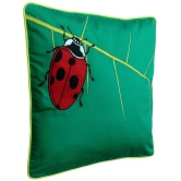 Hugs'n'Rugs Single Cotton Cushion Cover (40 x 40 cm) 16 x 16 - Green