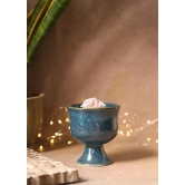 Metallic Blue Ice Cream Goblet-Set of four