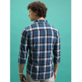 Ketch Cotton Blend Slim Fit Checks Full Sleeves Mens Casual Shirt - Blue ( Pack of 1 ) - None