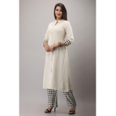 MAUKA Rayon Solid Kurti With Palazzo Womens Stitched Salwar Suit - White ( Pack of 1 ) - None