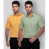 DESHBANDHU DBK - Multicolor Cotton Regular Fit Mens Formal Shirt (Pack of 2) - None