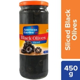 American Garden Blk Sliiced Olive, 450 Gm