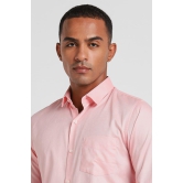 Men Pink Slim Fit Formal Full Sleeves Formal Shirt