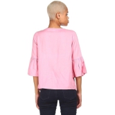 Sugr - Rayon Pink Women's Regular Top ( Pack of 1 ) - None