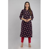 MAUKA - Blue Rayon Womens Straight Kurti ( Pack of 1 ) - None